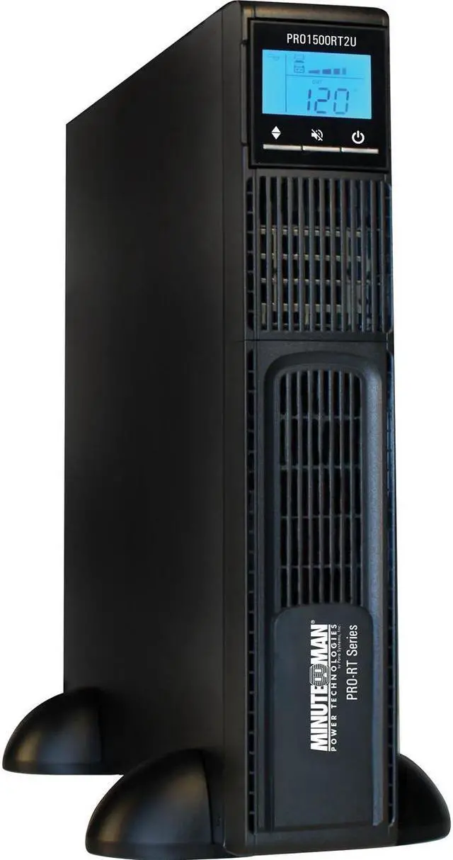 Minuteman PRO1500RT2U PRO-RT 1500VA Tower/Rack/Wall Mountable UPS - 2U Tower/Rack/Wall Mountable - 4 Minute Stand-by - 120 V AC Input - 120 V AC