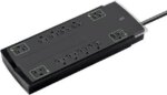 Monoprice 12 Outlet Slim Surge Protector Power Strip - 10 Feet - Black | Heavy Duty Cord | UL Rated, 4,230 Joules With Grounded And Protected Light