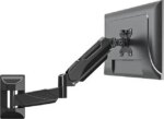 MOUNTUP Monitor Wall Mount for 17-32 Inch Computer Screen, Wall Mounted Arm Support 4.4-17.6lbs Display, Gas Spring Monitor Arm, VESA Bracket for VESA