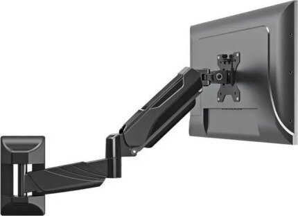 MOUNTUP Monitor Wall Mount for 17-32 Inch Computer Screen, Wall Mounted Arm Support 4.4-17.6lbs Display, Gas Spring Monitor Arm, VESA Bracket for VESA