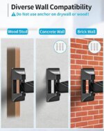 MOUNTUP Monitor Wall Mount for 17-32 Inch Computer Screen, Wall Mounted Arm Support 4.4-17.6lbs Display, Gas Spring Monitor Arm, VESA Bracket for VESA