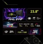 MSI 24" 200 Hz Rapid IPS FHD Gaming Monitor Adaptive Sync MAG 244F