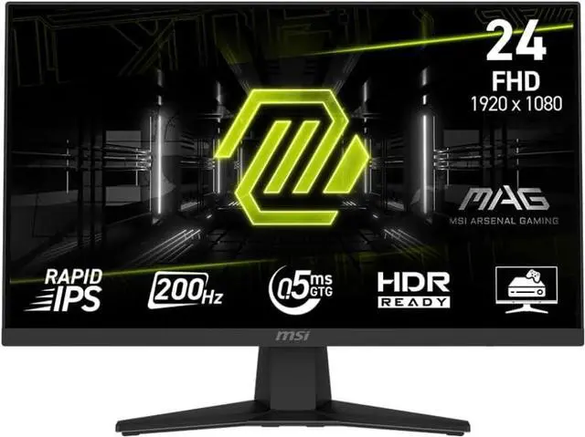MSI 24" 200 Hz Rapid IPS FHD Gaming Monitor Adaptive Sync MAG 244F