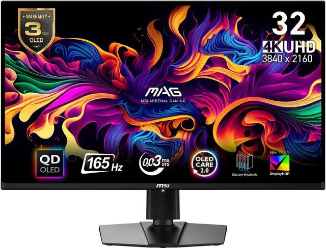 MSI 32" 165 Hz OLED UHD Gaming Monitor MAG 321UP QD-OLED