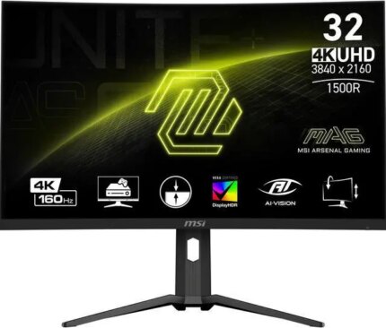 MSI 32" (31.5" Actual Size) 160 Hz VA UHD Gaming Monitor 90% Adobe RGB / 91% DCI-P3 / 114% sRGB MAG321CUP