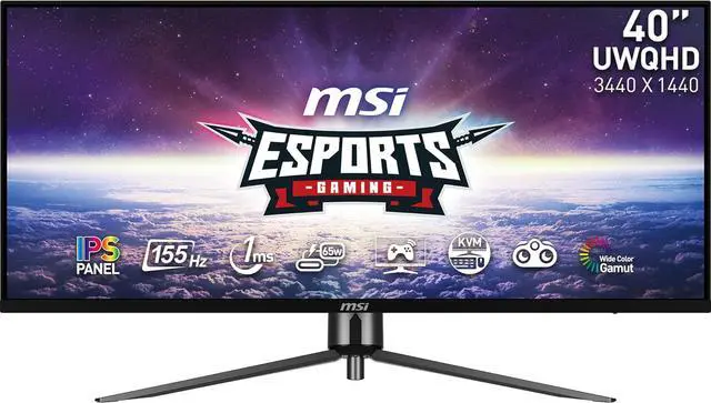MSI 40" 155 Hz IPS UWQHD IPS Gaming Monitor FreeSync Premium (AMD Adaptive Sync) 3440 x 1440 (2K) MAG401QR
