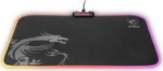 MSI AGILITY GD60 (RGB) Mouse Pad, 15" x 11", Micro-Textile Surface, Natural Rubber Base