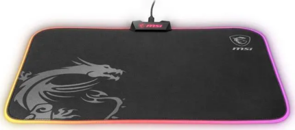 MSI AGILITY GD60 (RGB) Mouse Pad, 15" x 11", Micro-Textile Surface, Natural Rubber Base