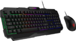 MSI Forge GK100 Combo – Gaming RGB Keyboard & Mouse Set, 19-Key Anti-Ghosting, 6400 DPI Optical Sensor, 6-Mode RGB, up to 6,400 DPI, Black