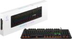 MSI FORGE GK300 Gaming Keyboard - Clicky Blue Mechanical Switches, 9-Mode RGB, Ergonomic Keycaps - Black