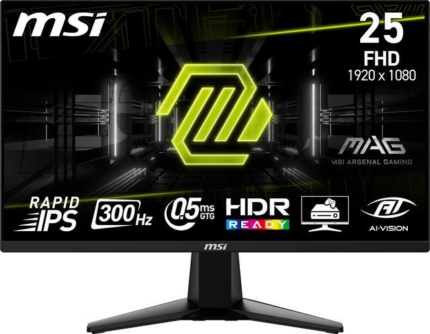 MSI Gaming Monitor 25" 300 Hz Rapid IPS FHD 0.5ms Adaptive Sync 1920 x 1080 MAG 255XF