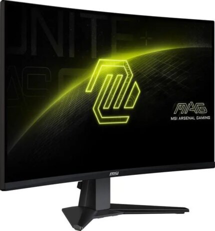 MSI MAG 27CQ6F 27-inch 2560 x 1440 (QHD) Gaming Monitor, 180Hz, Curved Screen, Adaptive-Sync, HDR Ready, HDMI, VGA Port, Display Port,VESA Mountable,