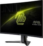 MSI MAG 27CQ6F 27-inch 2560 x 1440 (QHD) Gaming Monitor, 180Hz, Curved Screen, Adaptive-Sync, HDR Ready, HDMI, VGA Port, Display Port,VESA Mountable,