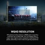 MSI MAG 27CQ6F 27-inch 2560 x 1440 (QHD) Gaming Monitor, 180Hz, Curved Screen, Adaptive-Sync, HDR Ready, HDMI, VGA Port, Display Port,VESA Mountable,