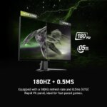 MSI MAG 27CQ6F 27-inch 2560 x 1440 (QHD) Gaming Monitor, 180Hz, Curved Screen, Adaptive-Sync, HDR Ready, HDMI, VGA Port, Display Port,VESA Mountable,