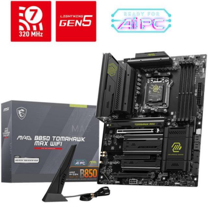 MSI MAG B850 TOMAHAWK MAX WIFI AM5 AMD B850 SATA 6Gb/s 5G Network Wi-Fi7 DDR5 Motherboard