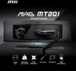 MSI MAG MT201 - Premium Heavy Duty Single Monitor Stand Arm, Supports 17-49" Screens and 44 lbs, VESA Compatible, Adjustable Spring Assisted Mount,