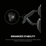MSI MAG MT201 - Premium Heavy Duty Single Monitor Stand Arm, Supports 17-49" Screens and 44 lbs, VESA Compatible, Adjustable Spring Assisted Mount,