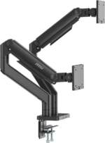 MSI MAG MT201D - Premium Heavy Duty Dual Monitor Stand Arms, 17-45" Support, VESA Compatible, Adjustable Spring Assisted Mount, 44 lbs per Screen