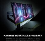 MSI MAG MT201D - Premium Heavy Duty Dual Monitor Stand Arms, 17-45" Support, VESA Compatible, Adjustable Spring Assisted Mount, 44 lbs per Screen