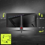 MSI MAG345CQR Curved Gaming Monitor UWQHD(3440x1440) 34" 180Hz VA w/ AMD FreeSync Premium, Dual HDMI, DisplayPort, Black