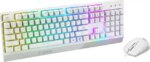 MSI Vigor GK30 Gaming Keyboard & GM11 Gaming Mouse Combo - Mechanical Membrane Switches, 6-Zone RGB, Water Repellent & Splash-Proof, 5000 DPI - White