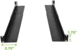 Navepoint 1U Adjustable 4-Post Rack Mount Server Shelf Rails Full Depth Set Black