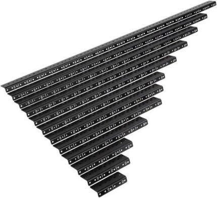 NavePoint 20U Vertical Rack Rail Pair DIY Kit with Hardware