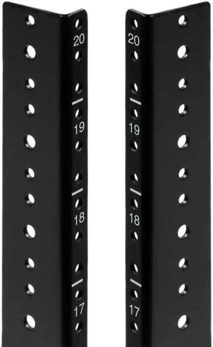 NavePoint 20U Vertical Rack Rail Pair DIY Kit with Hardware