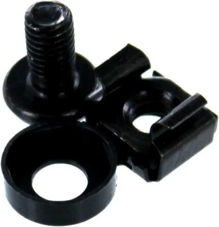 NavePoint M6 Cage Nuts and Screws for Rack Mount Server Shelves Cabinets Set of 25