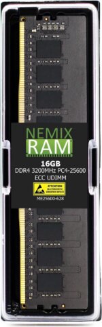 NEMIX RAM 16GB (1X16GB) DDR4 3200MHZ PC4-25600 2Rx8 1.2V 288-PIN ECC Unbuffered UDIMM Compatible with Supermicro MEM-DR416LD-EU32