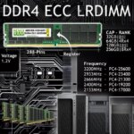 NEMIX RAM 256GB (4X64GB) DDR4 2666MHZ PC4-21300 4Rx4 1.2V 288-PIN ECC LRDIMM Load Reduced Server Memory KIT