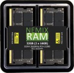 NEMIX RAM 32GB (2X16GB) DDR4 2666MHZ PC4-21300 2Rx8 1.2V 260-PIN ECC Unbuffered SODIMM KIT Workstation, NAS Memory