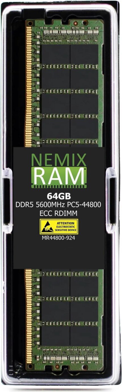 NEMIX RAM 384GB (12X32GB) DDR5 5600MHZ PC5-44800 1Rx4 1.1V 288-PIN ECC RDIMM Registered Server Memory KIT