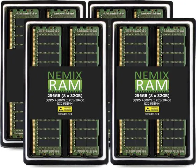 NEMIX RAM 512GB (16X32GB) DDR5 4800MHZ PC5-38400 2Rx4 1.1V 288-PIN ECC RDIMM Registered Server Memory KIT Compatible with Dell PowerEdge R760XD2