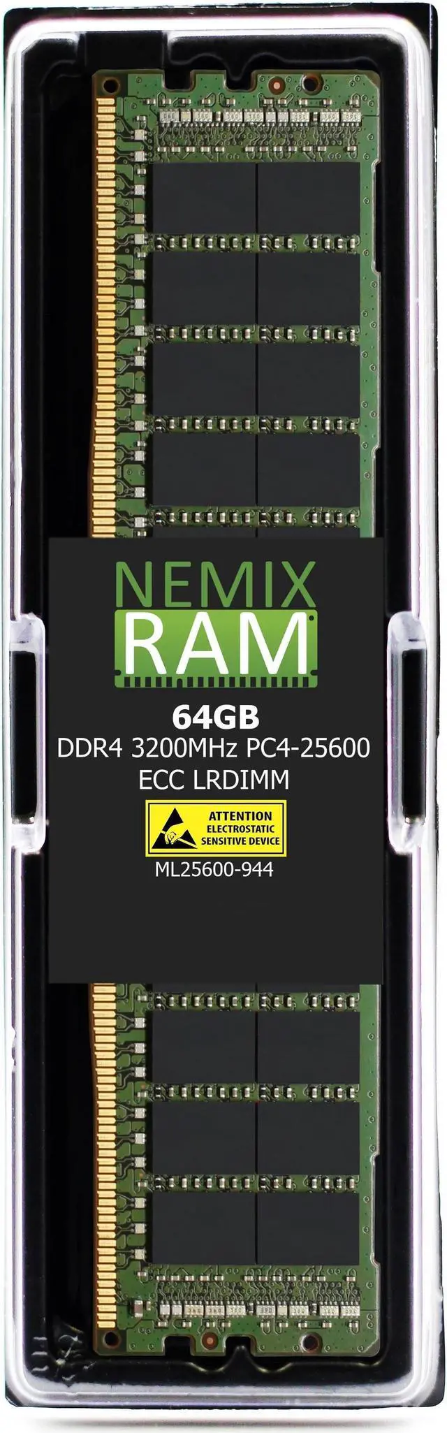 NEMIX RAM 64GB (1X64GB) DDR4 3200MHZ PC4-25600 4Rx4 1.2V 288-PIN ECC LRDIMM Load Reduced Server Memory Compatible with Hynix HMAA8GL7CPR4N-XN
