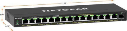 NETGEAR 16-Port High-Power PoE+ Gigabit Ethernet Plus Switch (231W) with 1 SFP Port | GS316EPP