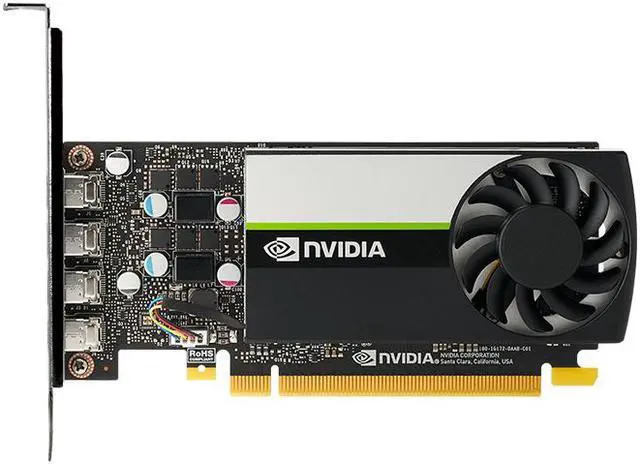 NVIDIA T1000 4 GB GDDR6 - PCIe 3.0 x16 low profile - 4 x Mini DisplayPort Graphic Card