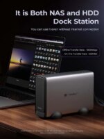 ORICO MetaCube Pro 2.5'' 3.5" Enterprise Storage NAS with Multi-account Usage Double Encryption Data Sharing for 7x24 Hours Work High-Speed Gigabit