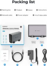 ORICO MetaCube Pro 2.5'' 3.5" Enterprise Storage NAS with Multi-account Usage Double Encryption Data Sharing for 7x24 Hours Work High-Speed Gigabit