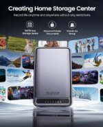ORICO NAS Metabox Private Cloud 5 Bay NAS Storage and Local Cloud, Networkable Enclosure with APP-Connected for Team/Family, Samba & DLNA Protocol,
