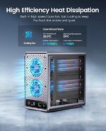 ORICO NAS Metabox Private Cloud 5 Bay NAS Storage and Local Cloud, Networkable Enclosure with APP-Connected for Team/Family, Samba & DLNA Protocol,