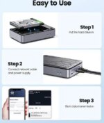 ORICO Networkable Hard Drive Enclosure for 2.5" SATA HDD/SSD, Family Storage Space and Private Cloud, APP-Connect & VPN Global Access, Smart Backup,