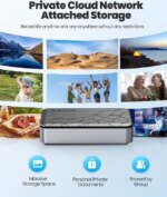 ORICO Networkable Hard Drive Enclosure for 2.5" SATA HDD/SSD, Family Storage Space and Private Cloud, APP-Connect & VPN Global Access, Smart Backup,