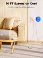 ORICO Power Strip with Switch , USB Charging Station with 4 Outlets 2 USB A & 1 USB C Ports, 4 ft Extension Wrapped Cord, Ultra Flat Plug, Wall Mount