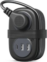 ORICO Travel Power Strip with USB Ports, Portable Outlet Strip with 2 AC Outlets 3 USB Ports (1 USB C), Flat Plug 3.7ft Short Extension Cord with