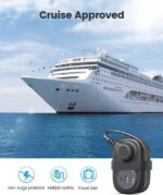 ORICO Travel Power Strip with USB Ports, Portable Outlet Strip with 2 AC Outlets 3 USB Ports (1 USB C), Flat Plug 3.7ft Short Extension Cord with