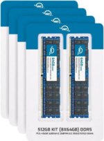 OWC 512GB (8x64GB) DDR5 5200 PC5-41600 CL42 2Rx4 288-pin 1.1V ECC Registered RDIMM Memory RAM Module Upgrade Kit for Select Workstations or Servers