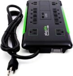 Plugable Surge Protector Power Strip - 12-Outlet, 2-Port USB, 6ft (1.8m)