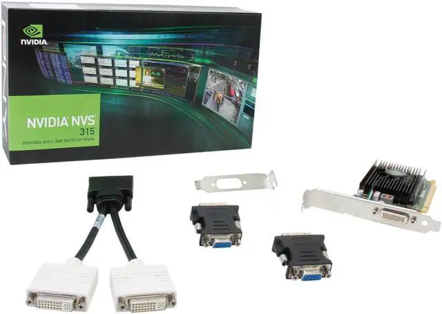 PNY NVS NVS 315 VCNVS315DVI-PB 1GB 64-bit DDR3 PCI Express 2.0 x16 Low Profile Workstation Video Card